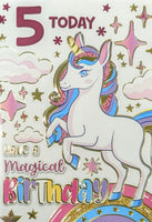 5 Girl Birthday - Unicorn Magical