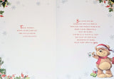 Grandson Christmas - Large Cute Bear With Gifts & Cup