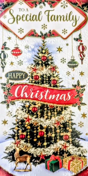 To All The Family Christmas - Slim Traditional Tree