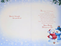 Mum & Dad Christmas - Cute Snowman Words