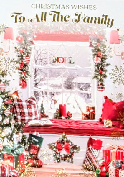 To All The Family Christmas - Traditional Window Wishes