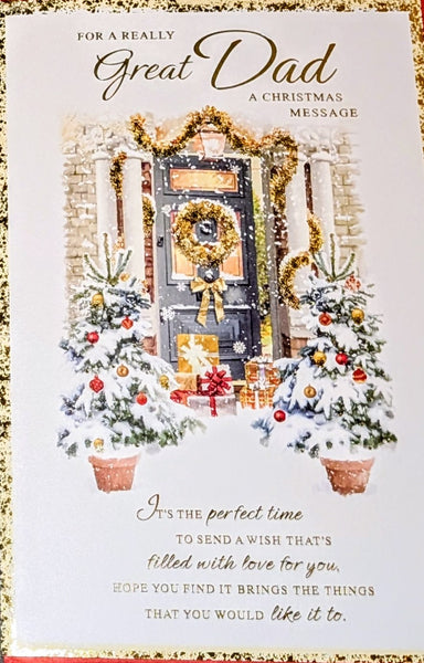 Dad Christmas - Traditional Black Door Words