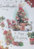 Granddaughter Christmas - Cute Bears & Tree