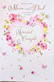 Mum & Dad Anniversary - Traditional Flower Heart