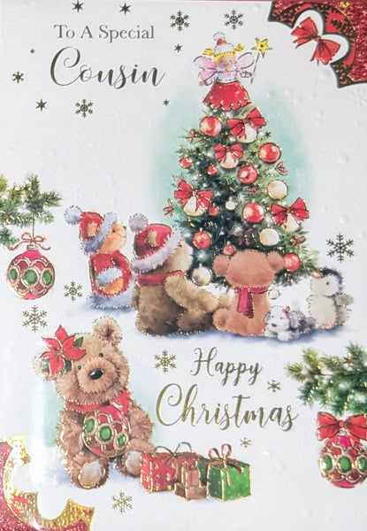 Cousin Christmas - Cute Bears & Tree