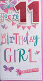 11 Girl Birthday - Slim glitter