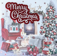Box Of 10 Christmas Cards - Living Room & Tree