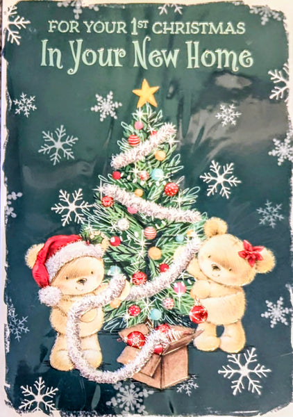 New Home At Christmas - Cute Tree Green