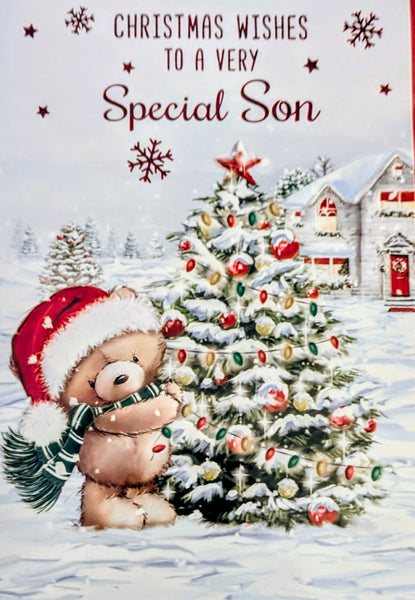 Son Christmas - Cute Bear With Tree