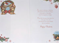 Auntie & Uncle Christmas - Cute Wreath & Fireplace