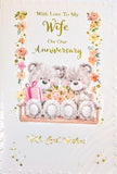 Wife Anniversary - Cute Bears On Swing