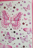 Blank - Pink & Silver Butterflies