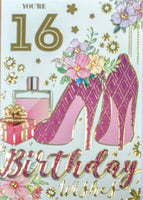 16 Girl Birthday - Purple Heels