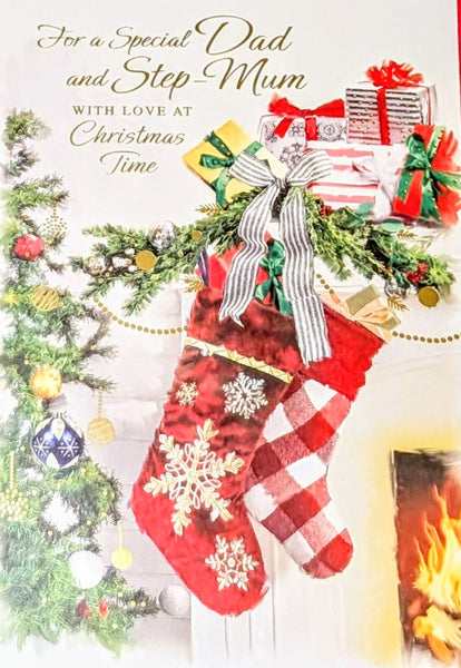 Dad & Step Mum Christmas - Traditional Stockings