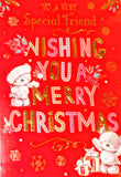Friend Christmas - Cute Bears Red Merry