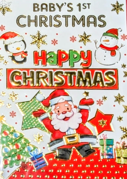 Babys First Christmas - Santa & Stars