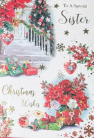 Sister Christmas - Traditional Stairs & Flowers