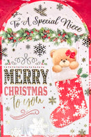 Niece Christmas - Cute Bear In Stocking