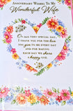 Wife Anniversary - Large 8 Page Traditional Heart