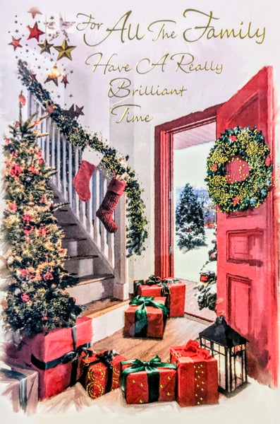 To All The Family Christmas - Traditional Door & Stairs