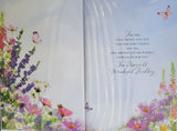 Auntie Birthday - Butterfly and flowers