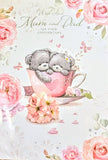 Mum & Dad Anniversary - Cute Bears In Teacup