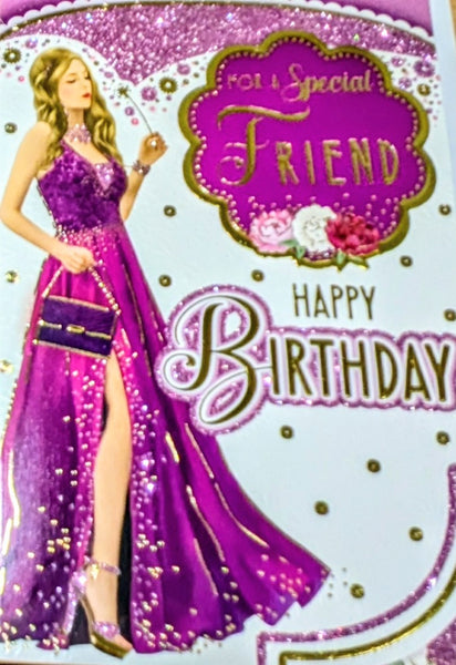 Friend Birthday - Girl In Purple Dress