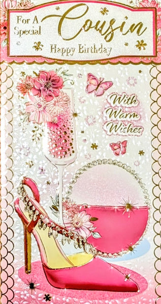 Cousin Birthday - Slim Heels & Handbag