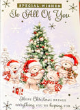 To All Of You Christmas - Cute Bears With Tree