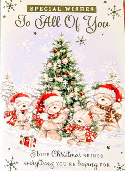 To All Of You Christmas - Cute Bears With Tree