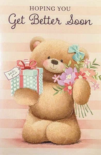Get Well Soon - Cute Bear Pink