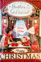 Brother & Girlfriend Christmas - Traditional Couple In Window