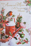 Across The Miles Christmas - Robin On Red Watering Can