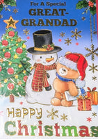 Great Grandad Christmas - Cute Bear With Snowman