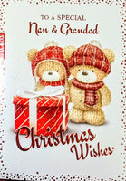 Nan & Grandad Christmas - Cute Bears Wishes