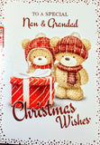 Nan & Grandad Christmas - Cute Bears Wishes