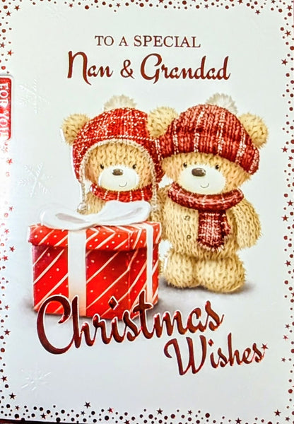 Nan & Grandad Christmas - Cute Bears Wishes