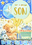 Son Birthday - Cute Trophy Dark Blue