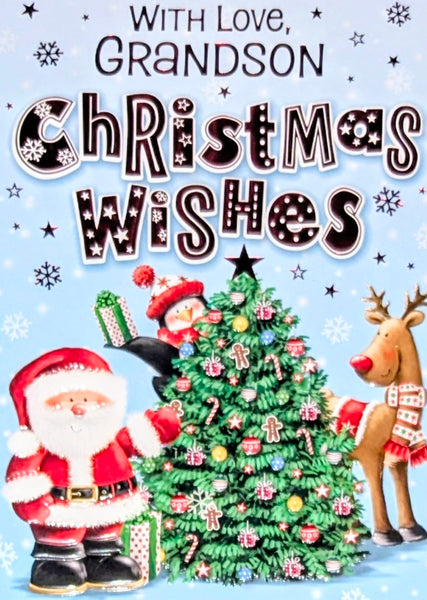Grandson Christmas - Santa & Friends Wishes