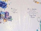 Grandson Birthday - Balloons & Gift Boxes Words