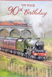 90 Birthday Male - Traditional Train Right