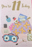 11 Girl Birthday - Make Up Pink