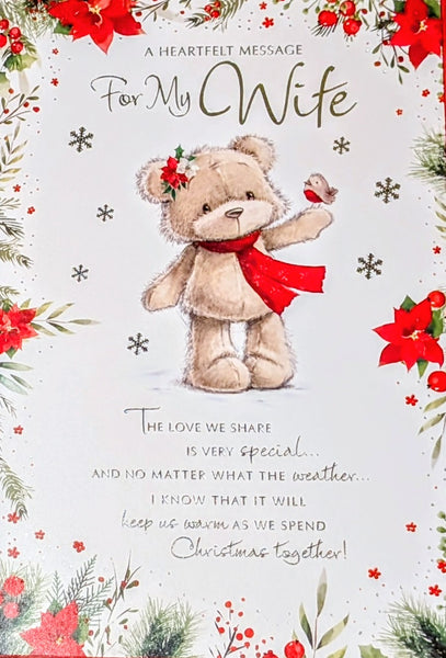 Wife Christmas - Cute Robin Words
