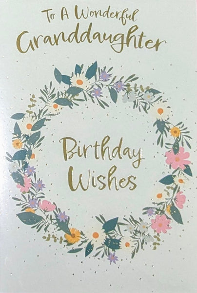 Granddaughter Birthday - Traditional Flowers Wishes