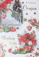 Cousin Christmas - Traditional Stairs & Flowers