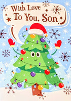 Son Christmas - Young Tree In Santa Hat