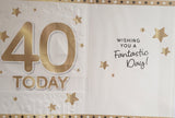 40 Birthday Male - Gold Number Today