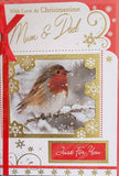 Mum & Dad Christmas - Traditional Robin