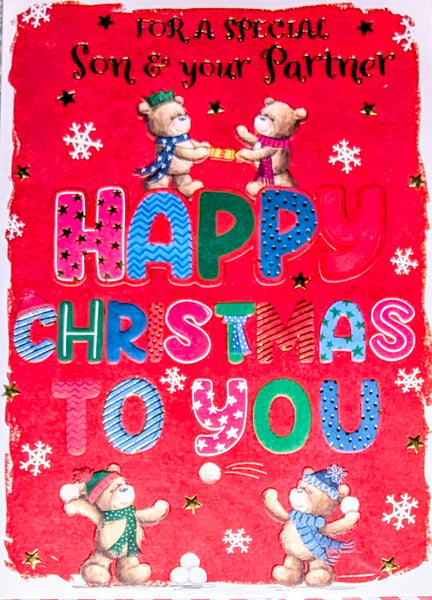 Son and Partner Christmas - Large Cute Red
