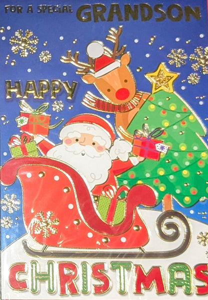 Grandson Christmas - Santa & Tree